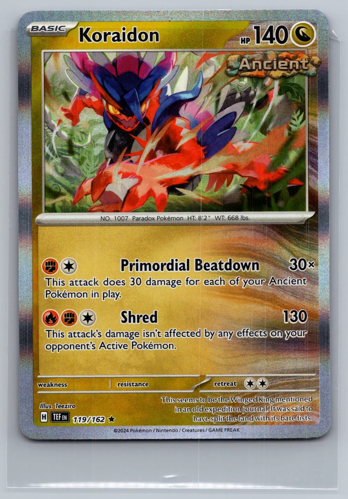 Koraidon 119/162 Temporal Forces Reverse Holo Pokemon TCG NM
