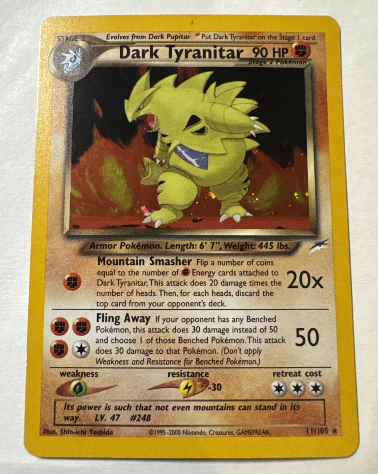 Pokémon TCG Dark Tyranitar 11/105 Neo Destiny Holo Rare Unlimited EN LP+