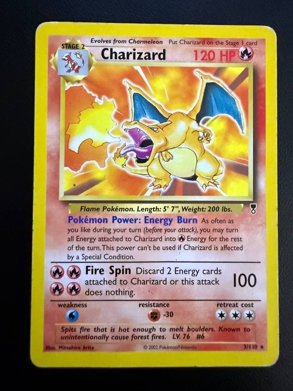 Pokemon TCG Charizard Legendary Collection 3/110 Deck Exclusives Regular 2002 HP