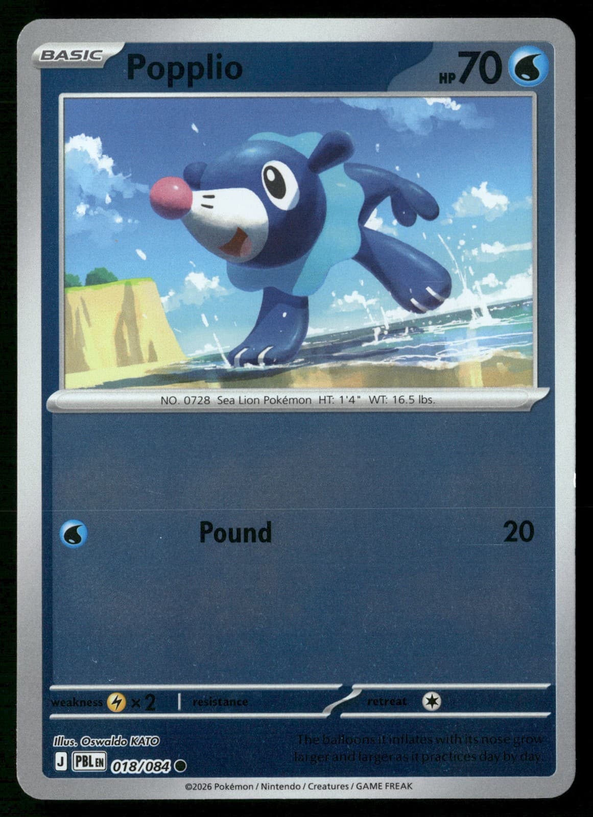 Pokémon TCG Pitch Black Popplio 18/084
