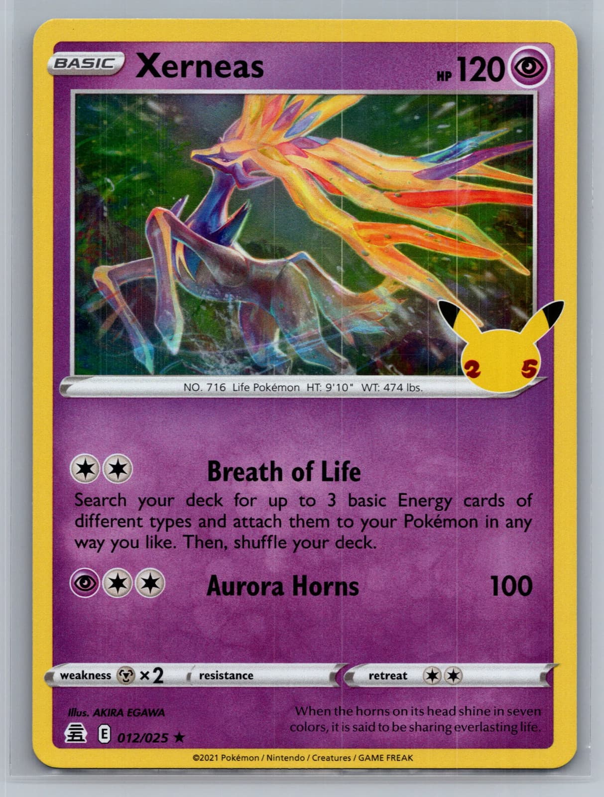 Xerneas #12/25 2021 Celebrations Pokemon TCG