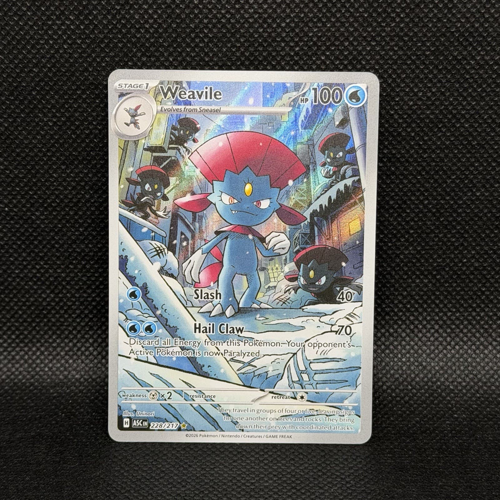Weavile 228/217 Pokemon - Ascended Heroes - Illustration Rare Near Mint
