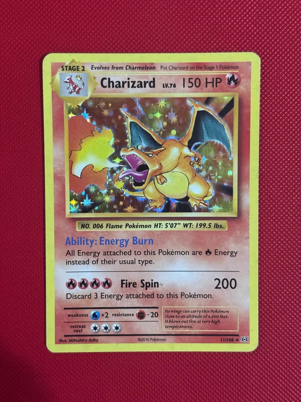 POKEMON! Charizard - XY - Evolutions 11/108 Holo Rare - LP