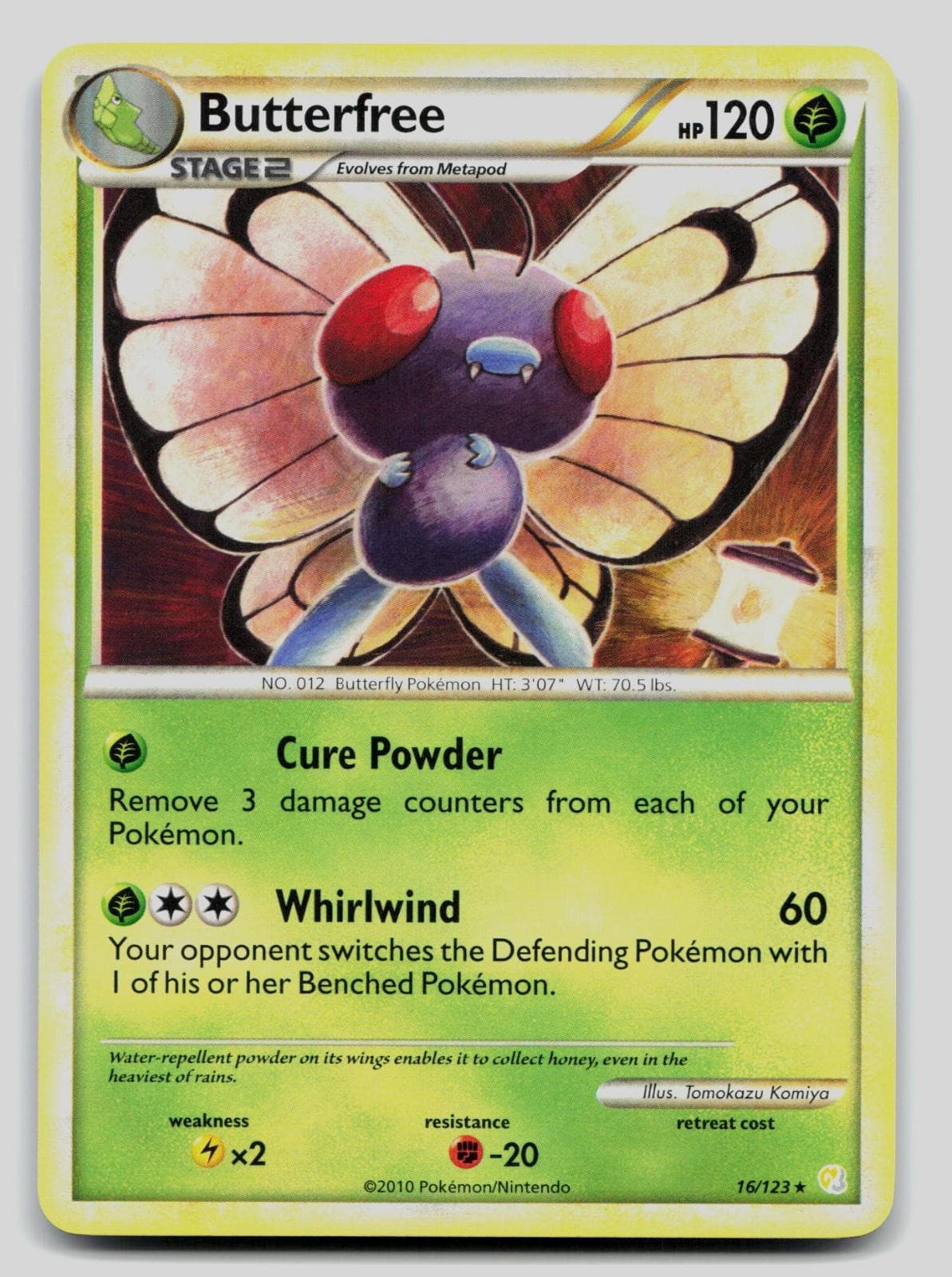 Butterfree 16/123 Rare HeartGold & SoulSilver Pokemon Near Mint