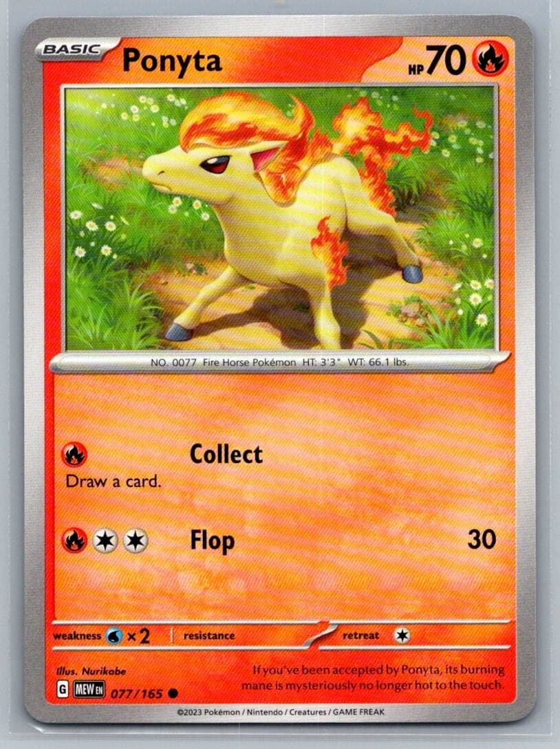 Ponyta 77/165 Scarlet & Violet 151 Common Pokémon TCG 2023