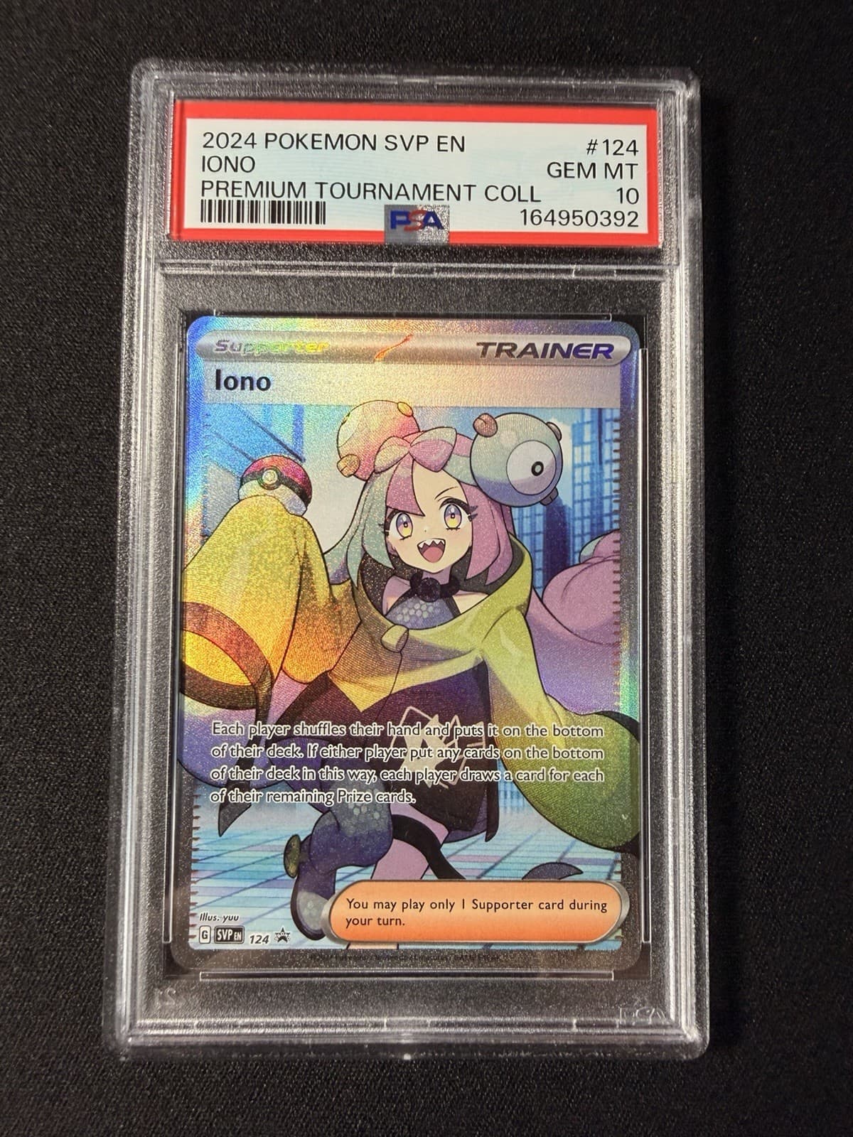 Iono 124 Sv: Pokemon Scarlet & Violet Promo Cards Holo - PSA GRADE 10!