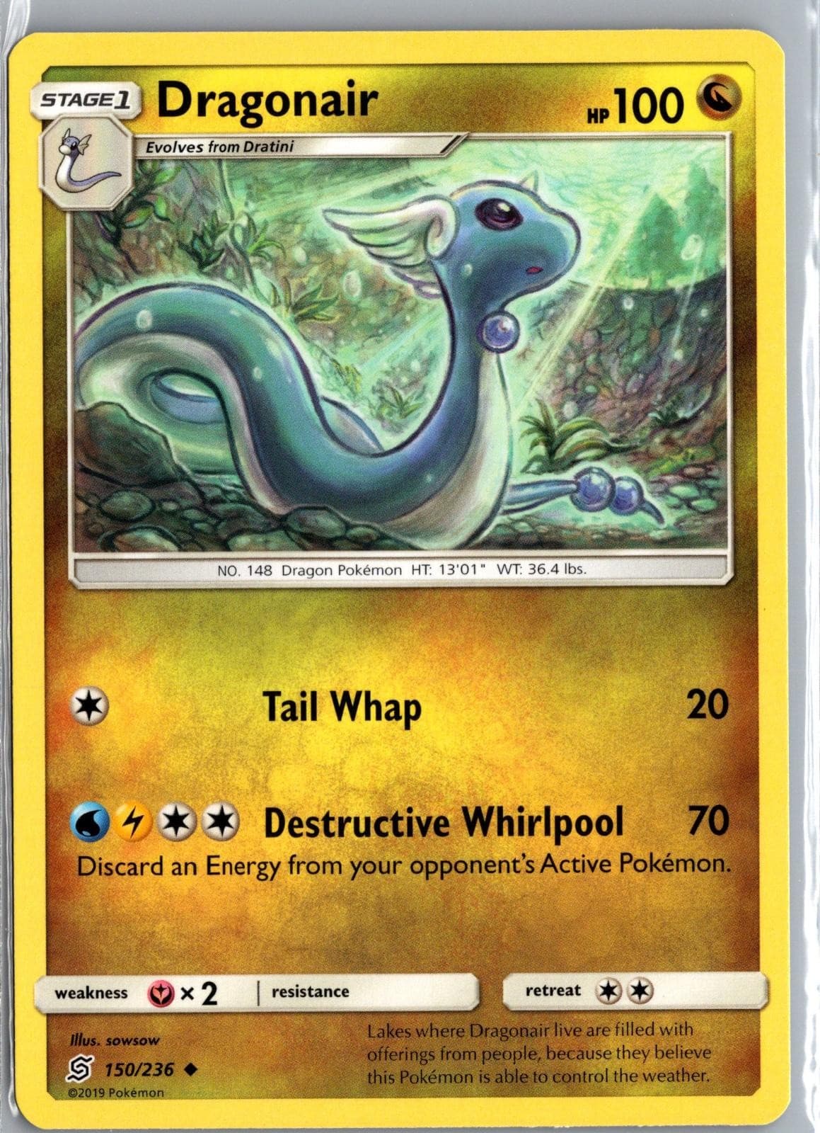 Dragonair 150/236 Uncommon Unified Minds Pokemon Near Mint