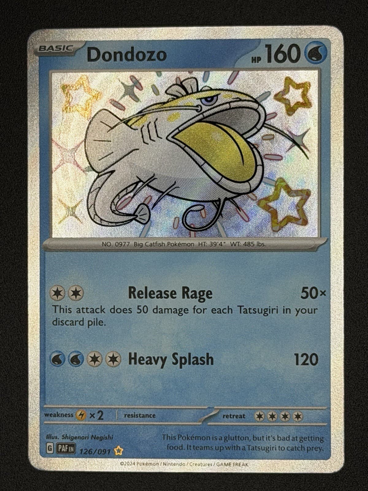 Pokemon Dondozo #126/091 English Paldean Fates Shiny Rare