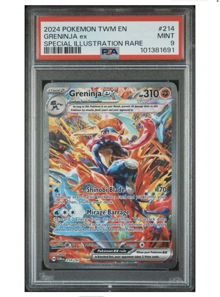 2024 POKEMON TWM EN-TWILIGHT MASQUERADE #214 GRENINJA EX SIR PSA 9 214/167 TWM
