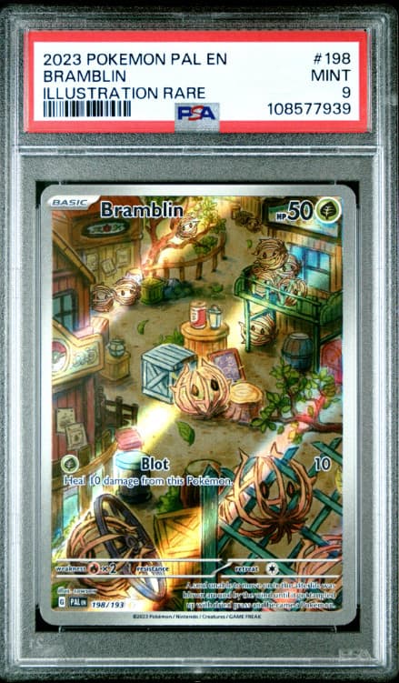 2023 Pokemon Pal En-Paldea Evolved Bramblin #198 PSA 9