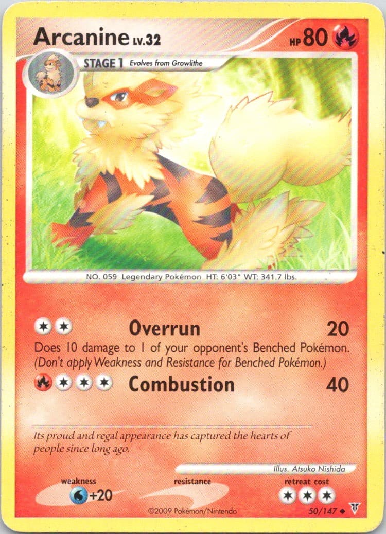 2009 Pokemon Platinum - Supreme Victors Arcanine Stage 1/Uncommon #50