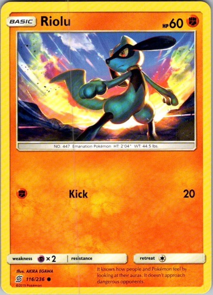 Pokemon SM - Unified Minds Riolu (116) 116/236 NM