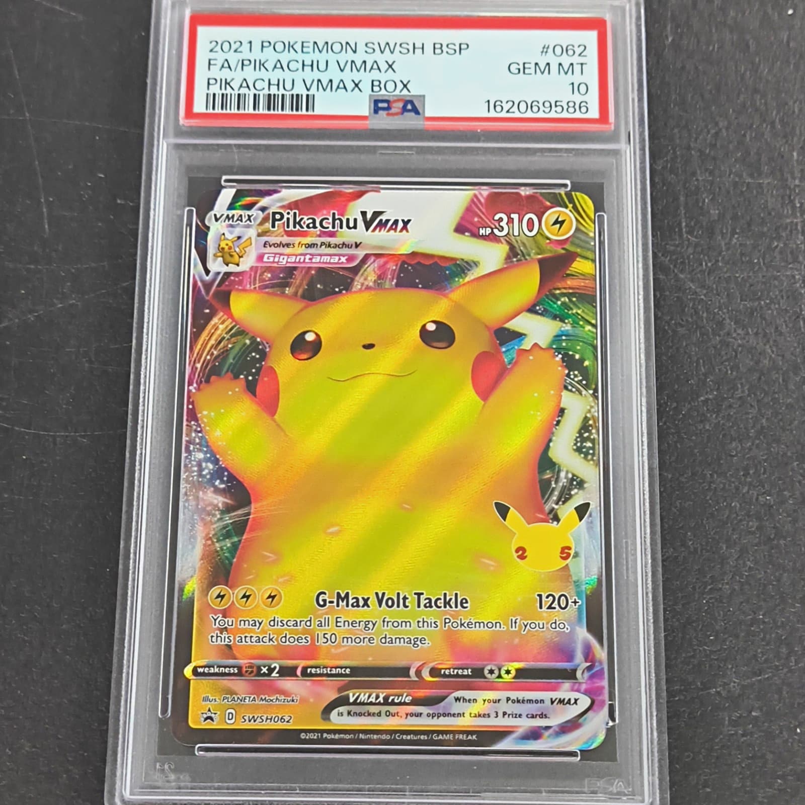 Pikachu VMAX SWSH062 SWSH Sword & Shield Promo Holo EN 2021 PSA 10