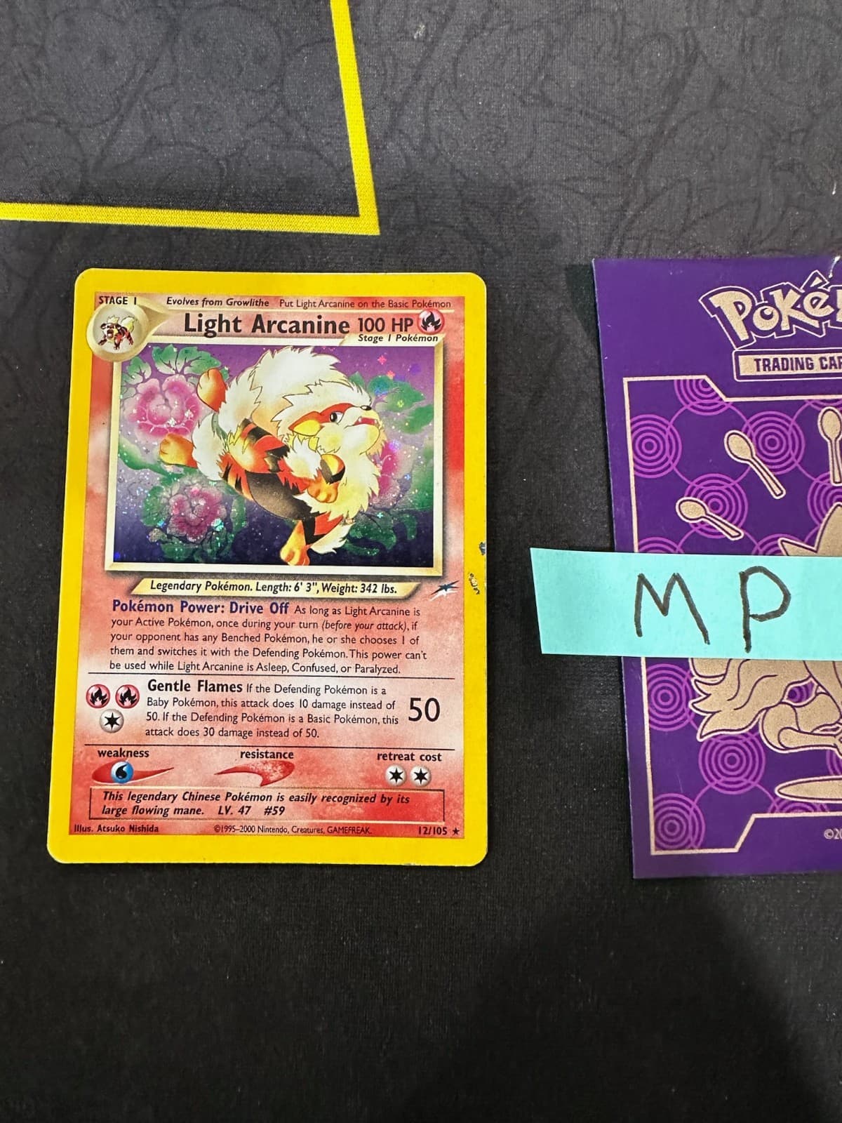 Pokemon Card Light Arcanine Neo Destiny Unlimited Vintage 12/105 362 💎MP💎