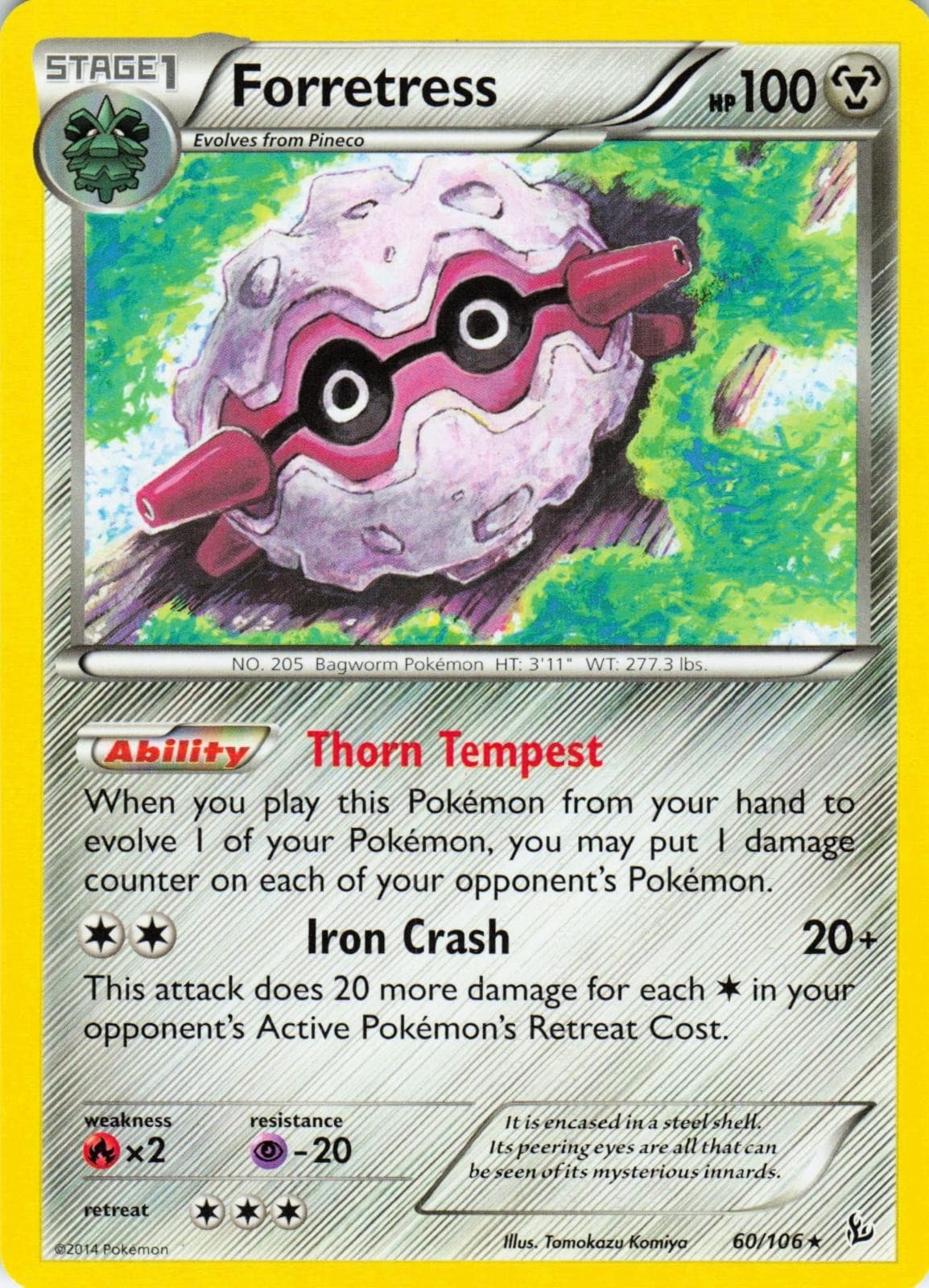 Forretress 60/106 Flashfire Rare LP
