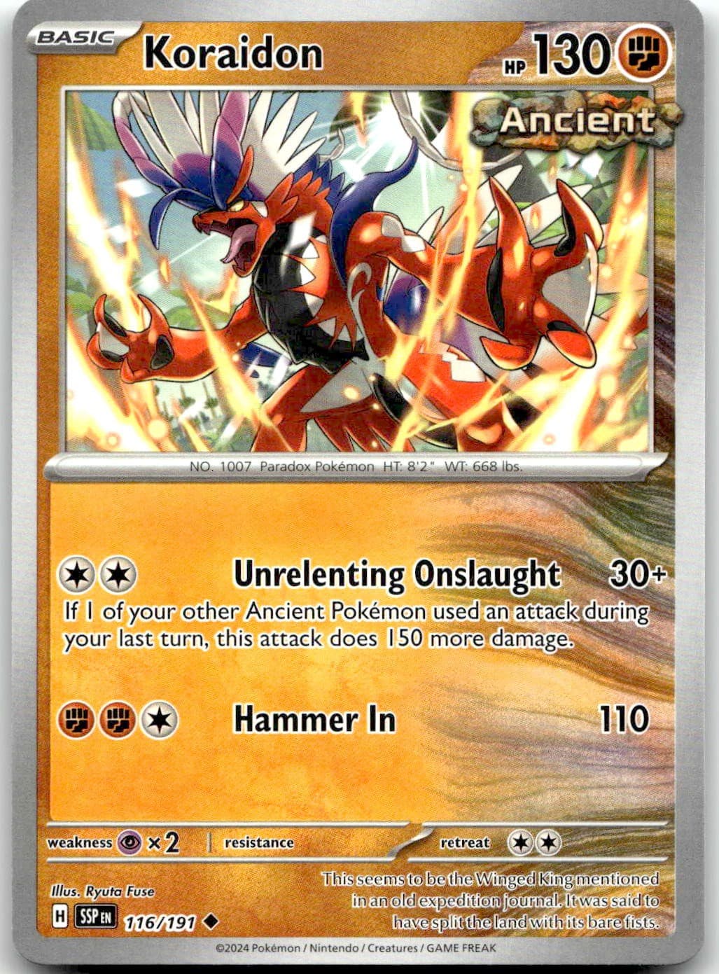 Pokemon Koraidon Surging Sparks SSP #116/191 Uncommon NM $SALE$!