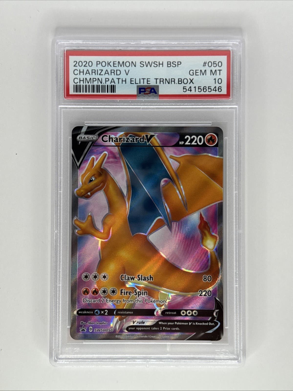 Charizard V SWSH050 SWSH: Sword & Shield Promo Cards Holo - PSA 10