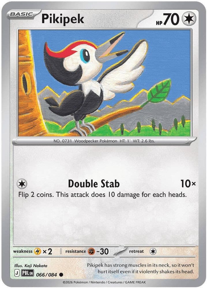 2026 Pokemon: ME05: Pitch Black - Pikipek (#066/084, Common, Near Mint)