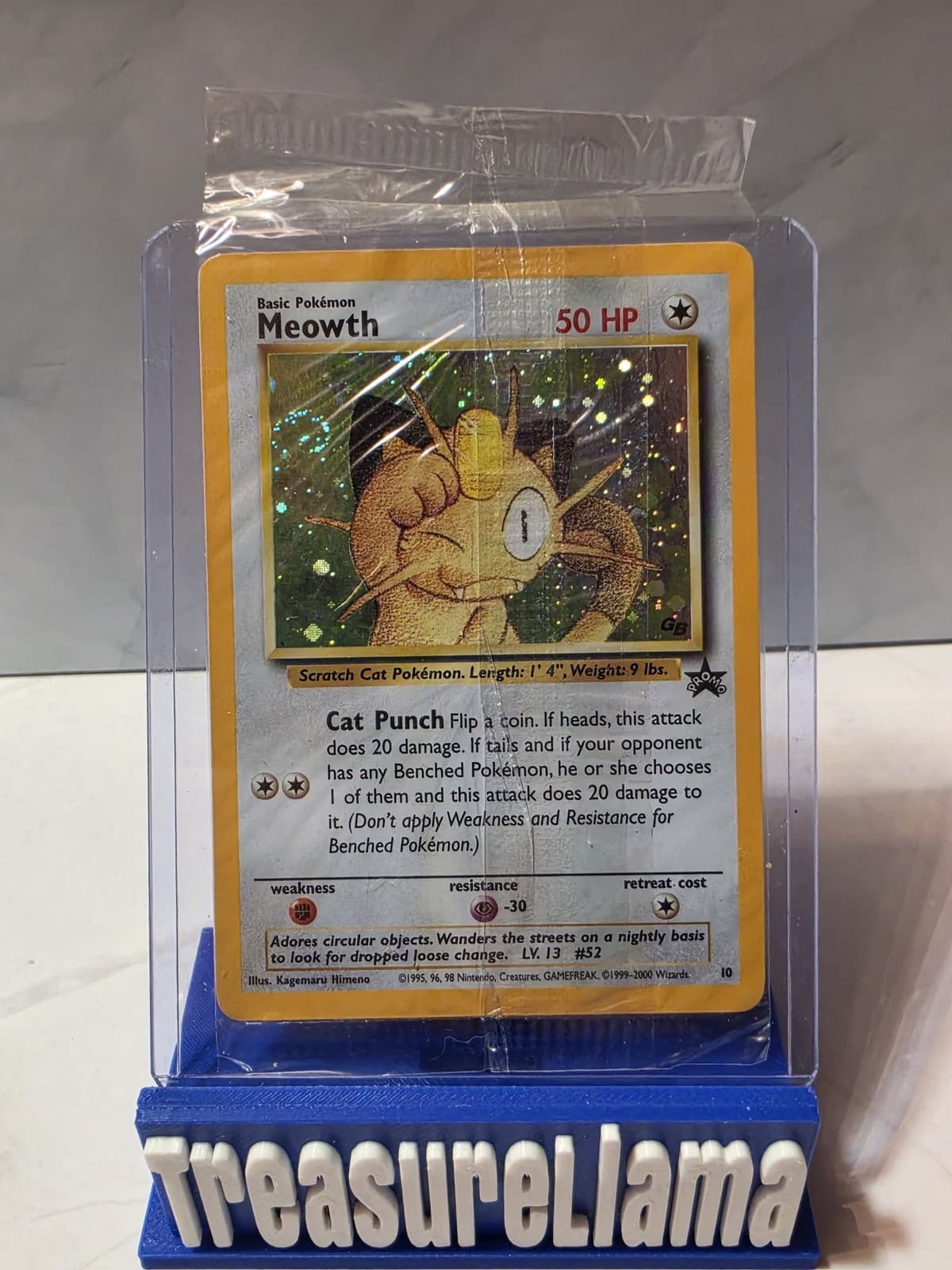 2000 Pokemon Meowth #10 Black Star Promo Game Boy Holo SEALED WOTC GB Promo