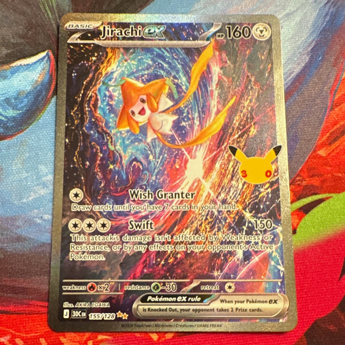 Pokemon 30th anniversary celebration TCG Jirachi EX Sir 155/128 NM English