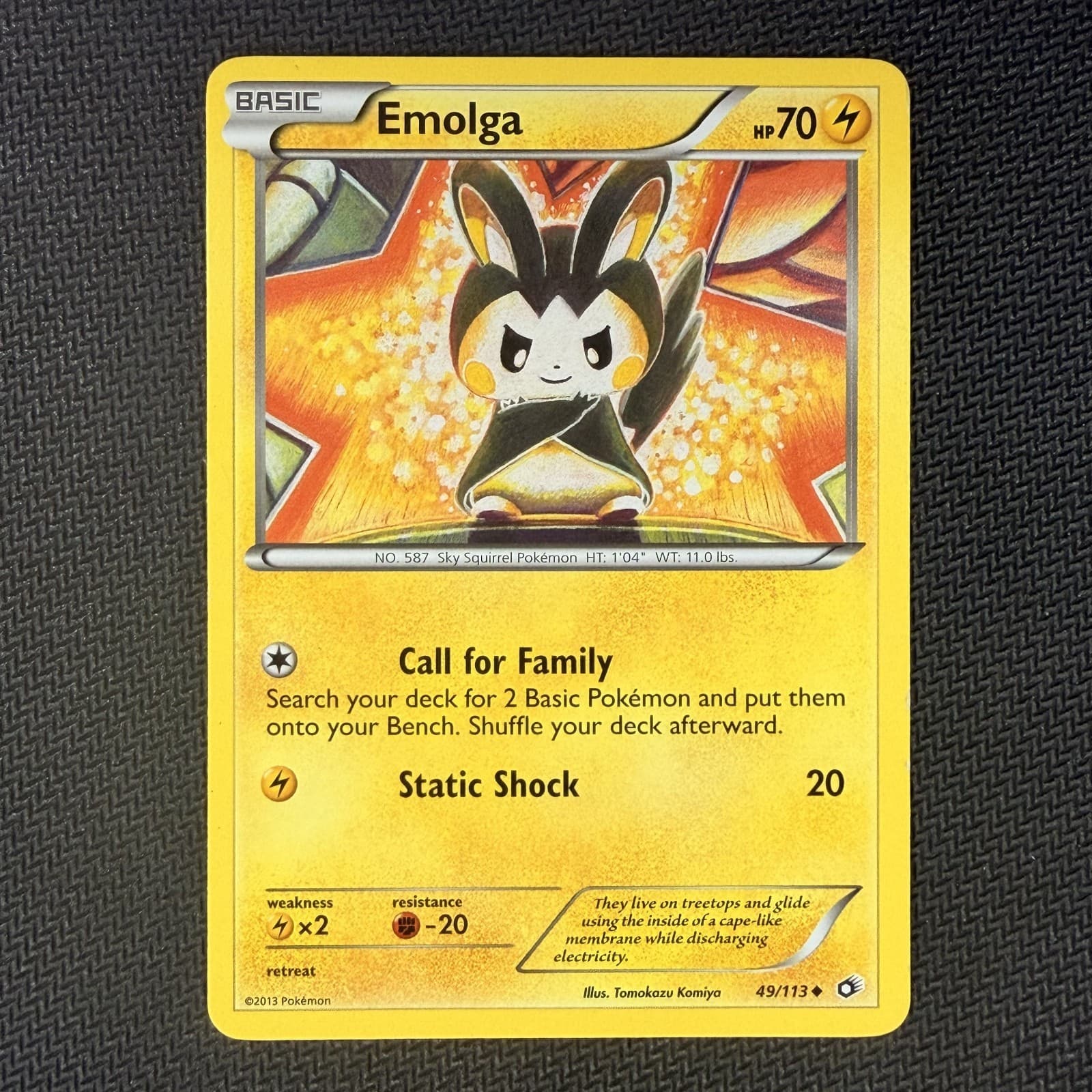 Emolga Legendary Treasures 49/113 Uncommon MP Pokemon Trading Card