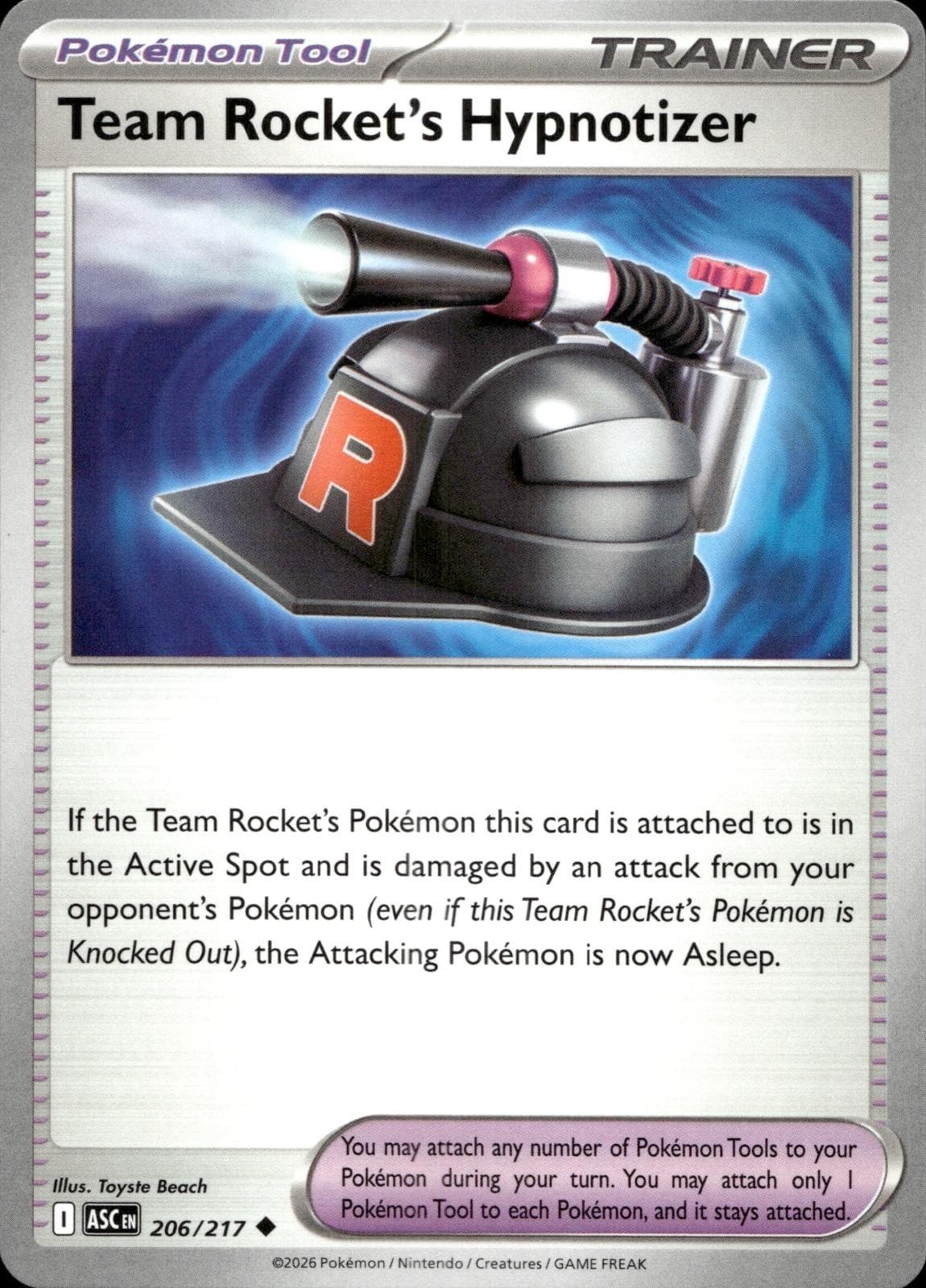 Team Rocket's Hypnotizer 206/217 Uncommon Ascended Heroes Pokemon Near Mint