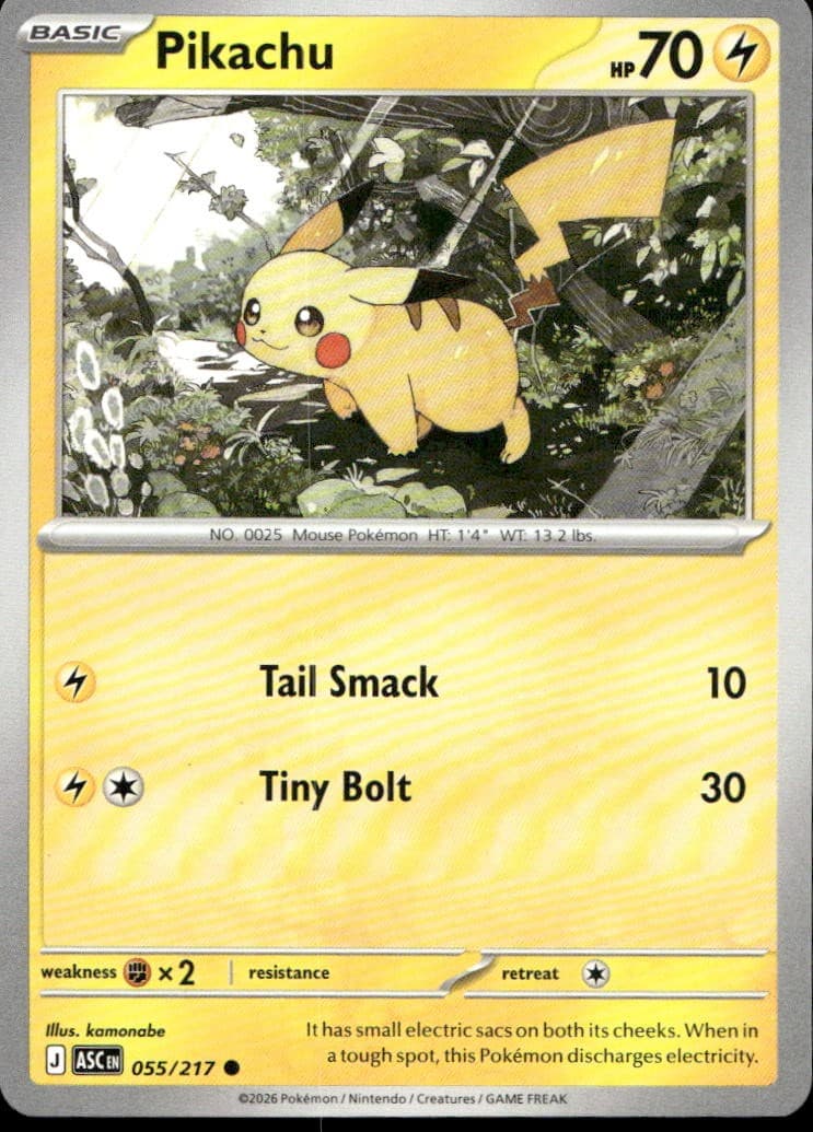 Pikachu 055/217 ME Ascended Heroes C NM Pokémon — English