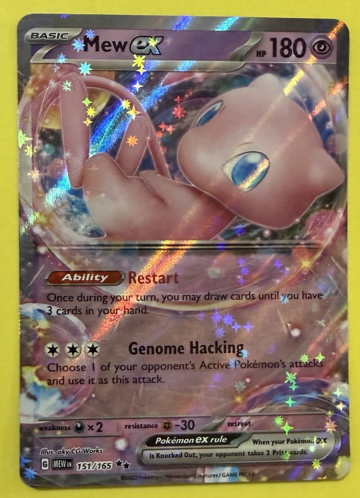 Pokemon ~ Mew ex 151/165 ~ Scarlet & Violet 151 ~ Double Rare Holo