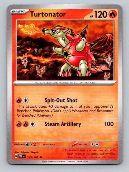 2024 Pokemon Card Temporal Forces Turtonator 35/162