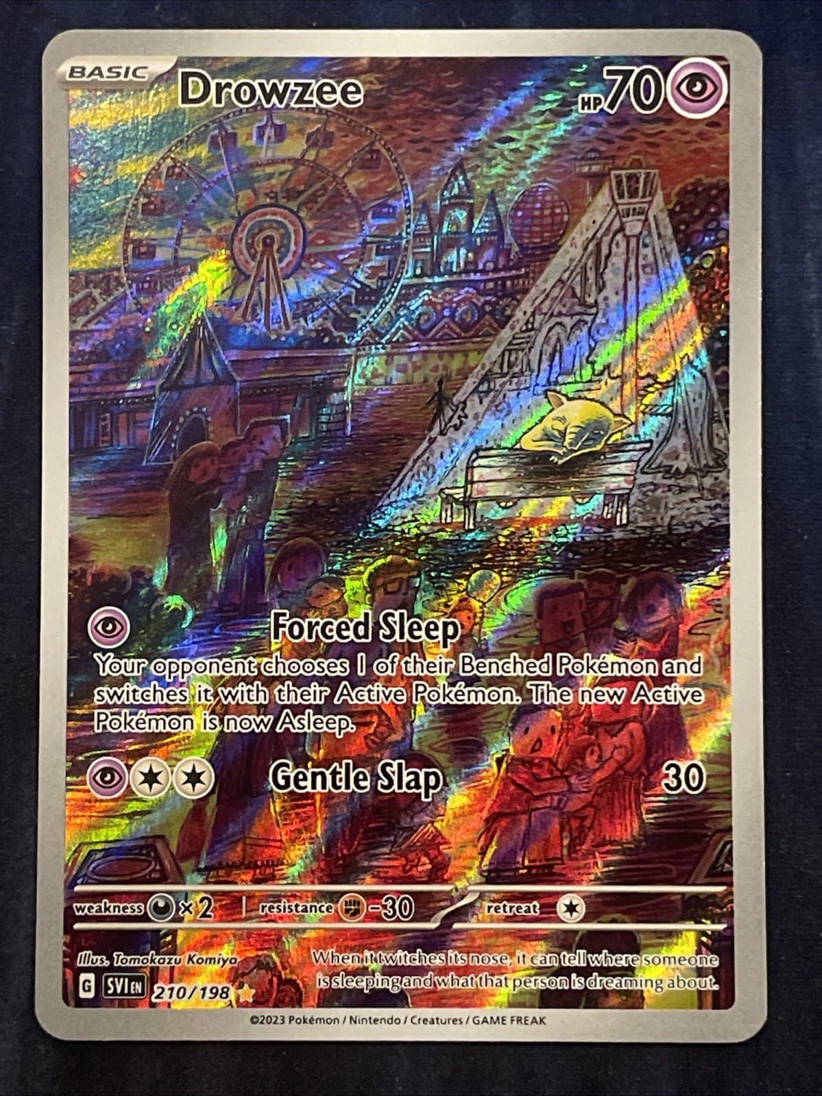Pokémon Drowzee 210/198 SV01 Scarlet & Violet Full Art Holo Illustration Rare