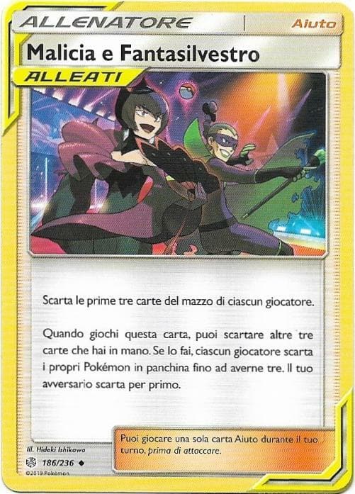 POKEMON MALICIA E FANTASILVESTRO 186/236 NON COMUNE ECLISSI COSMICA