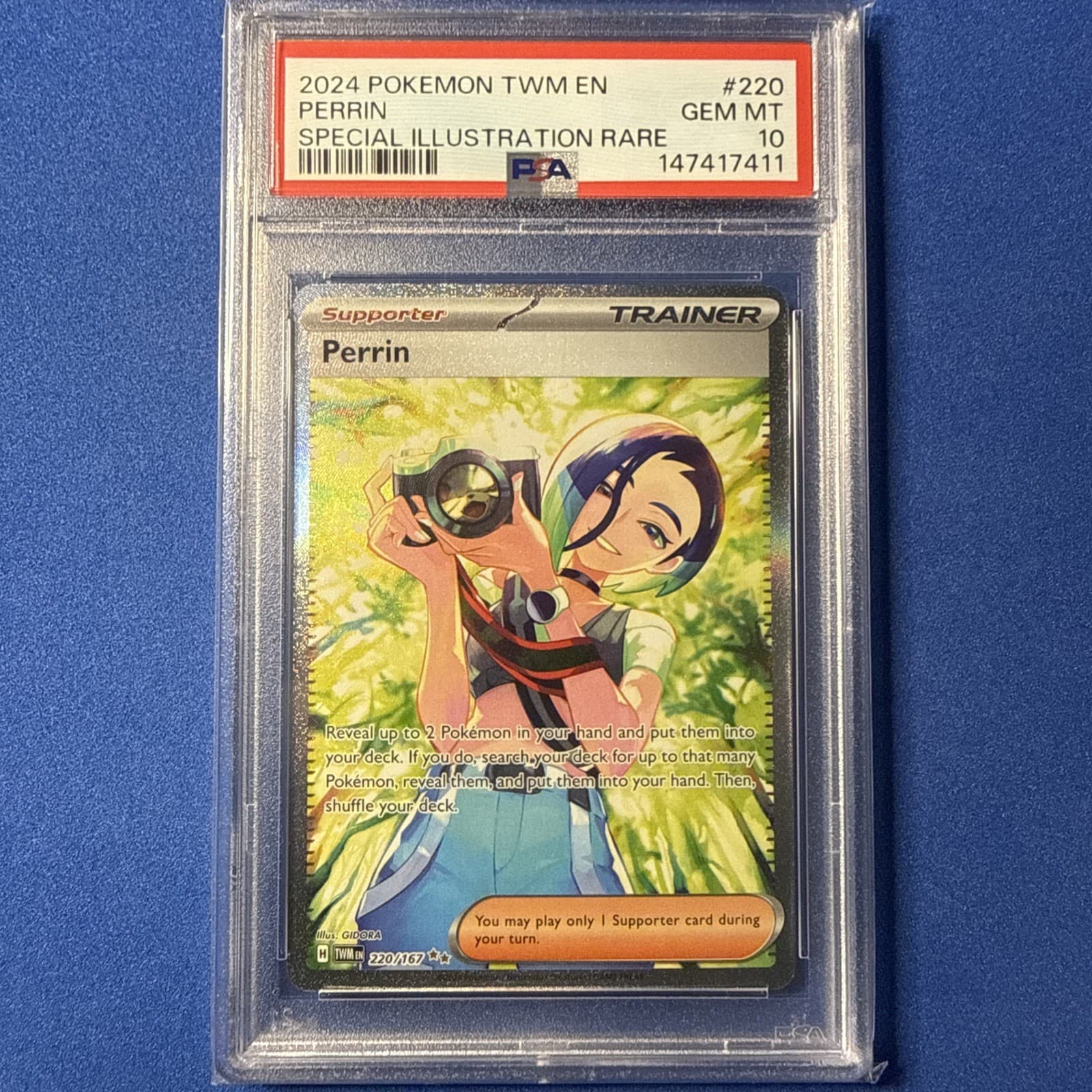 PSA 10 Perrin SIR 220/167 Pokemon Twilight Masquerade Special Illustration Rare