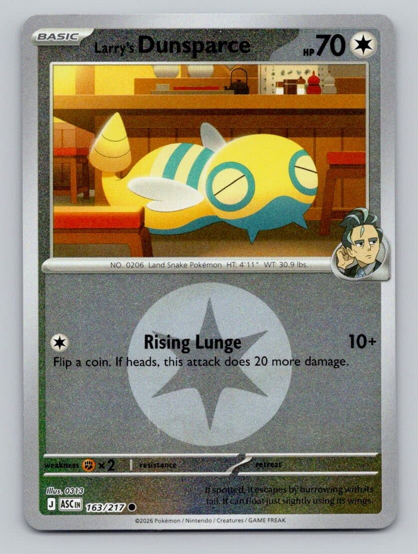 Larry's Dunsparce (Energy Symbol Pattern) 163/217 Ascended Heroes Pokemon