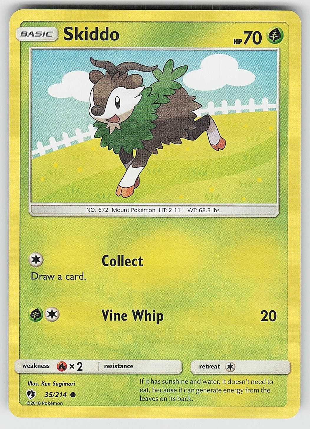 Skiddo 35/214 Common Lost Thunder Pokemon NM