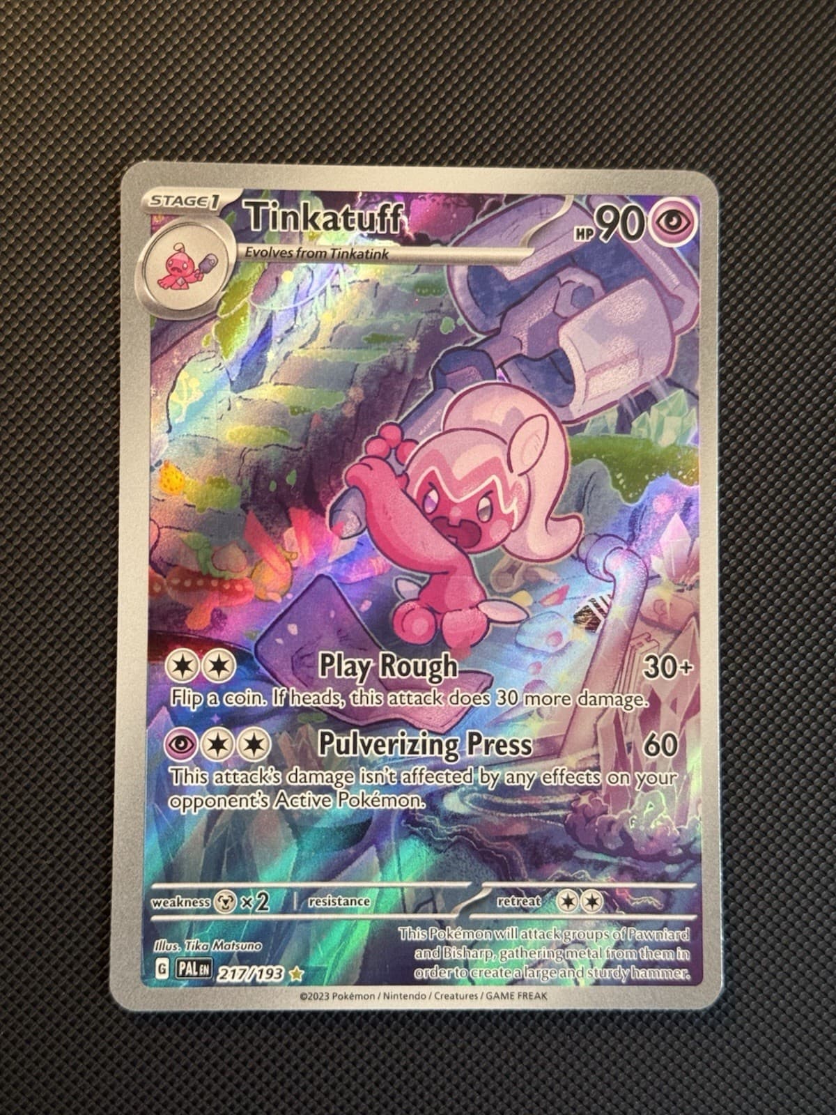Pokémon Tinkatuff Illustration Rare 217/193 SV02: Paldea Evolved 