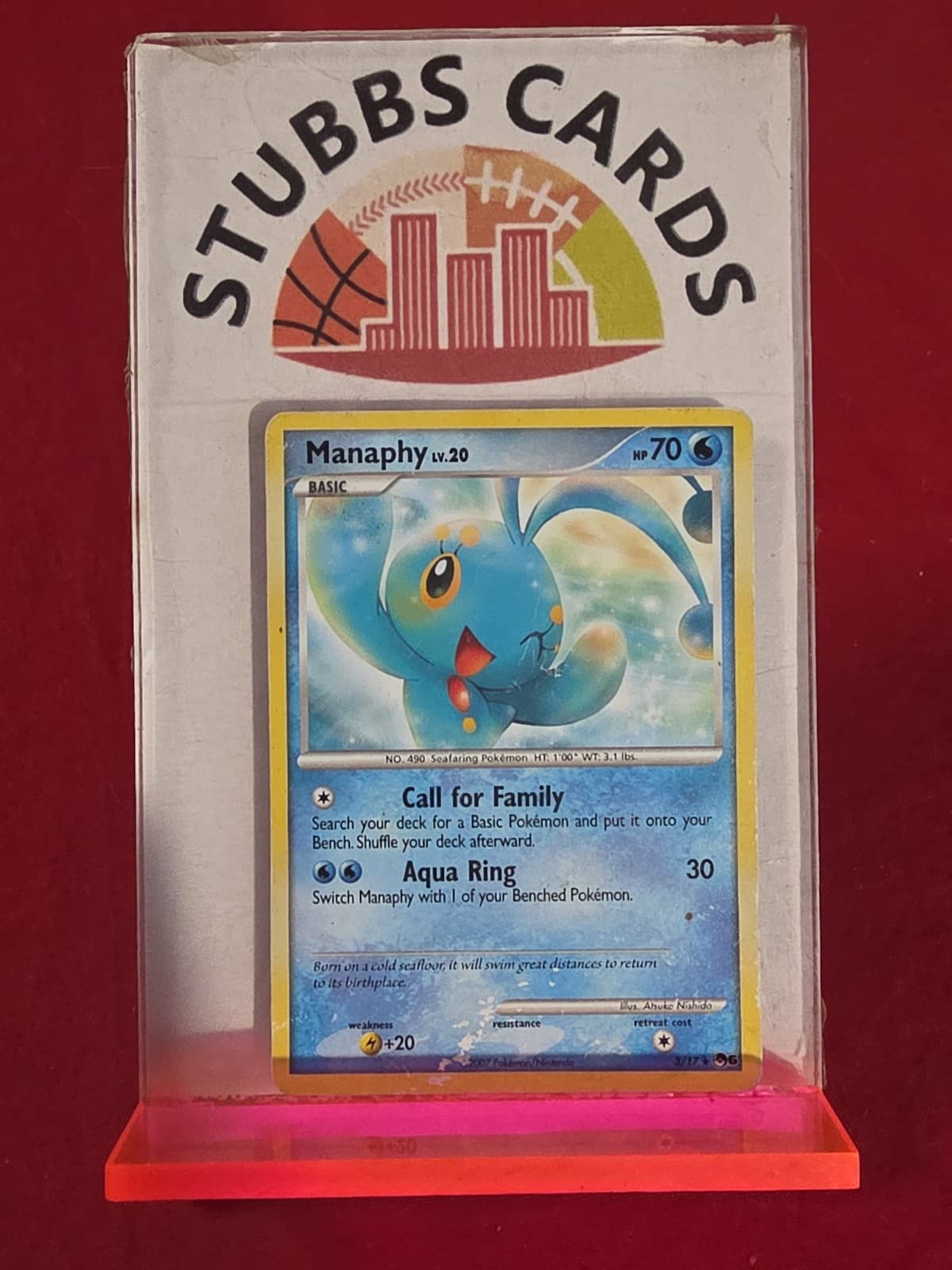 Manaphy 3/17 Rare POP Series 6 Pokemon