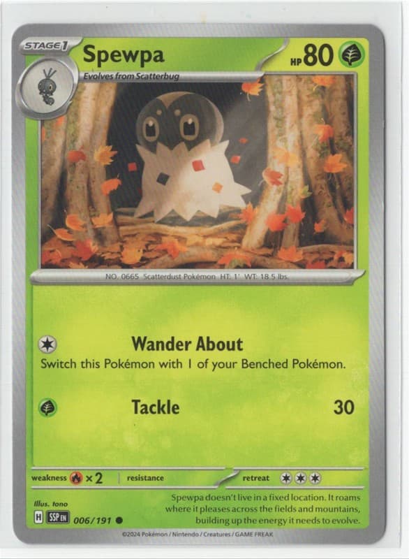 Pokemon Surging Sparks - 006/191 Spewpa