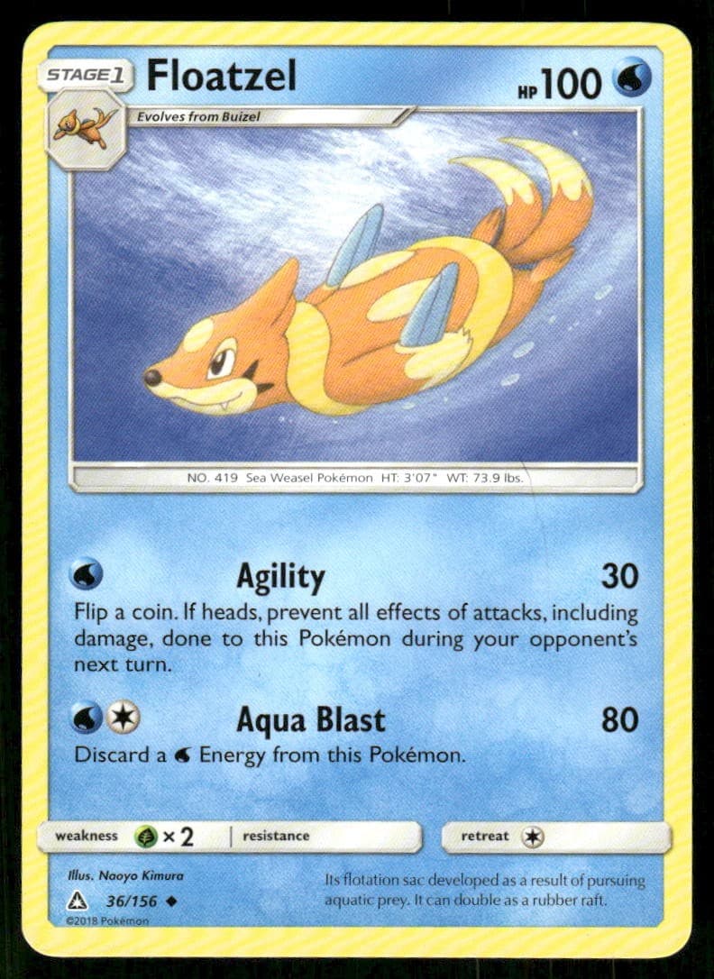 Floatzel SM - Ultra Prism [36/156] Uncommon NM Pokemon