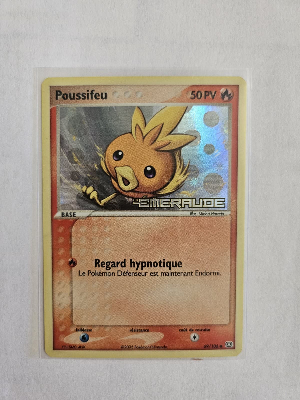 Carte Pokemon Poussifeu 69/106 Holo  Ex Emeraude Fr