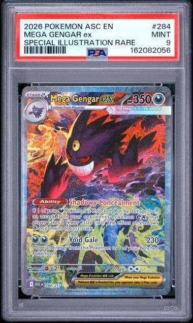 Pokémon 2026 Mega Gengar ex 284/217 SIR Ascended Heroes PSA 9
