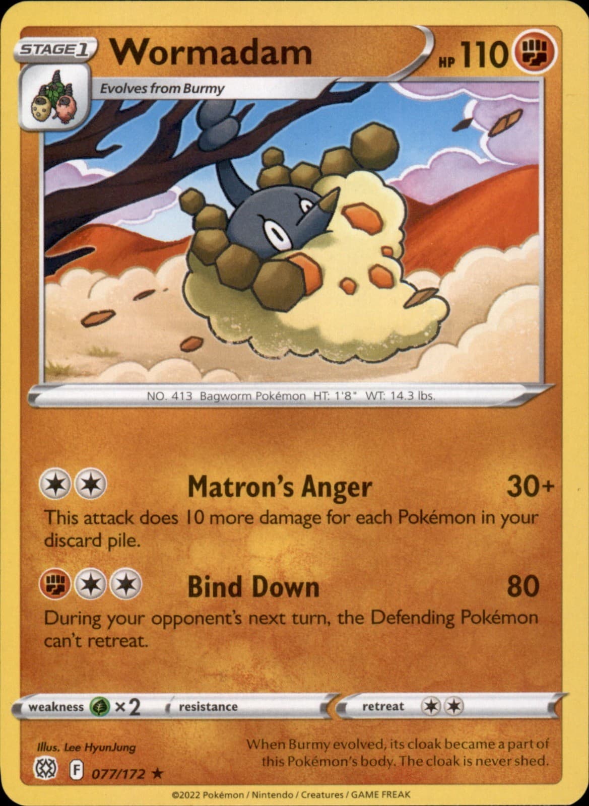 Wormadam (77) 077/172 Rare - Pokemon SWSH09: Brilliant Stars