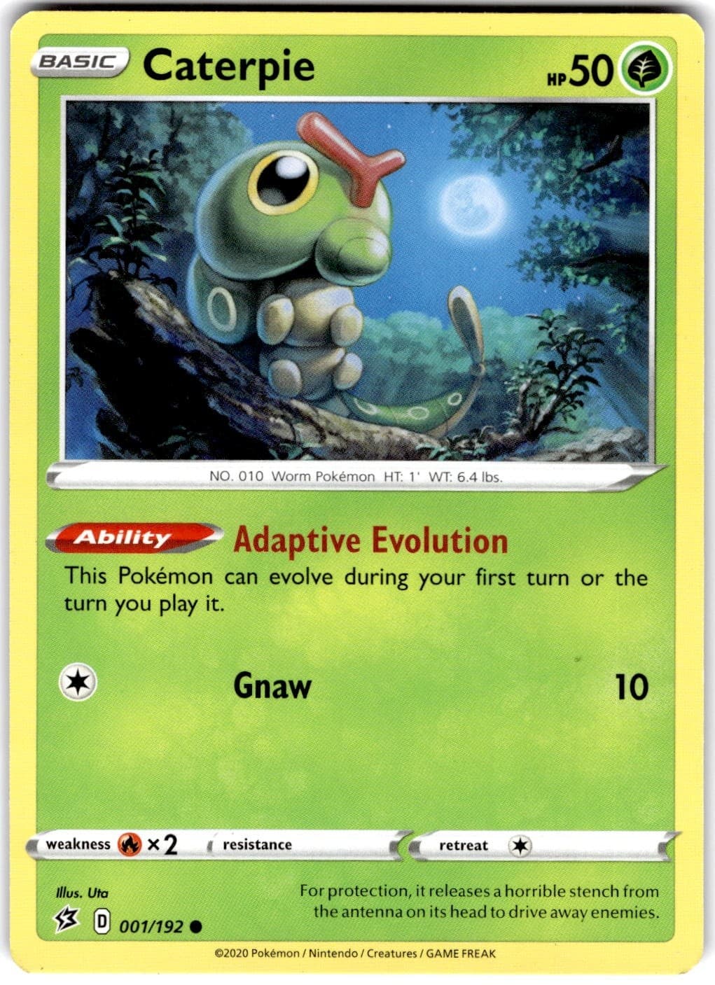 Pokemon Caterpie Rebel Clash 1 Non Holo English