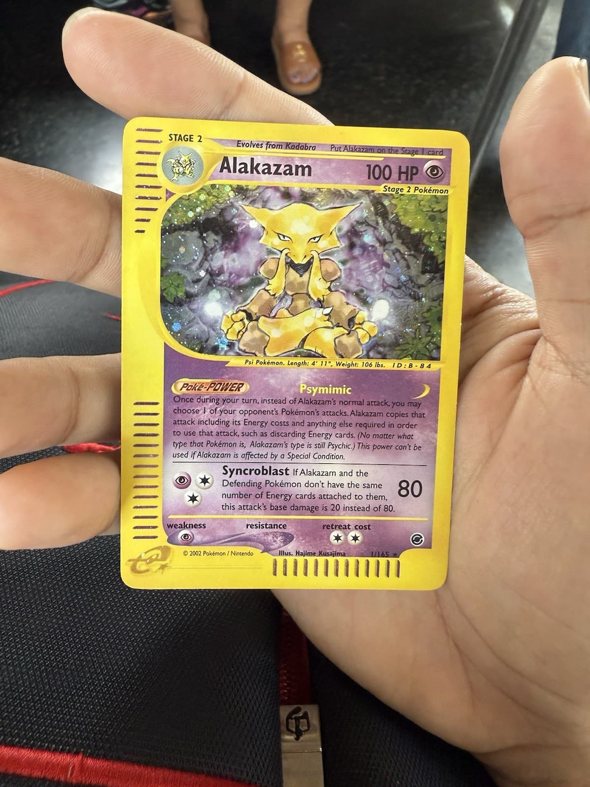 Alakazam 1/165 Holo Unlimited Rare Pokemon Card Expedition