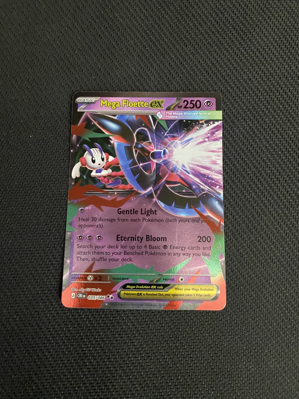 Mega Floette EX 035/086 CRI: Chaos Rising Holo Double RARE Near Mint