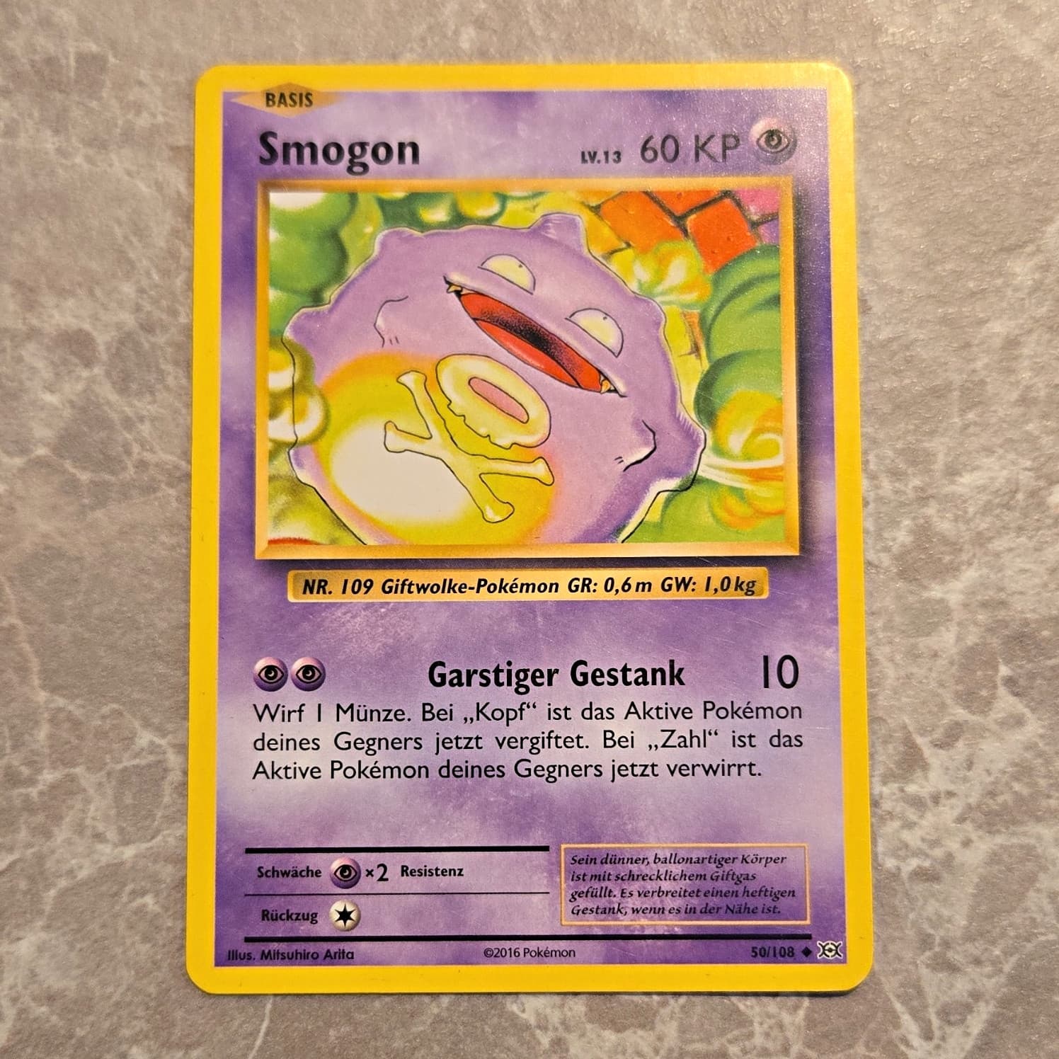 The Pokémon Company Pokémon TCG Smogon 50/108 Evolution Common DE 2016 60 KP