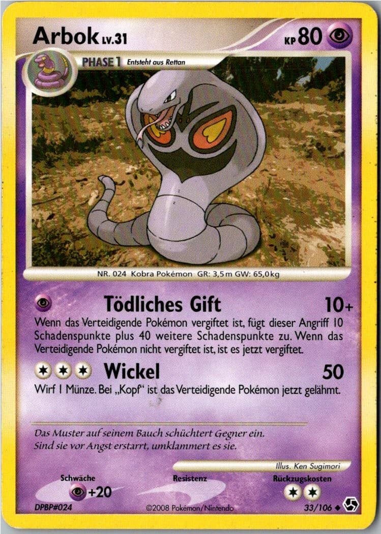 Pokemon Arbok 33/106 Epische Begegnungen Deutsch