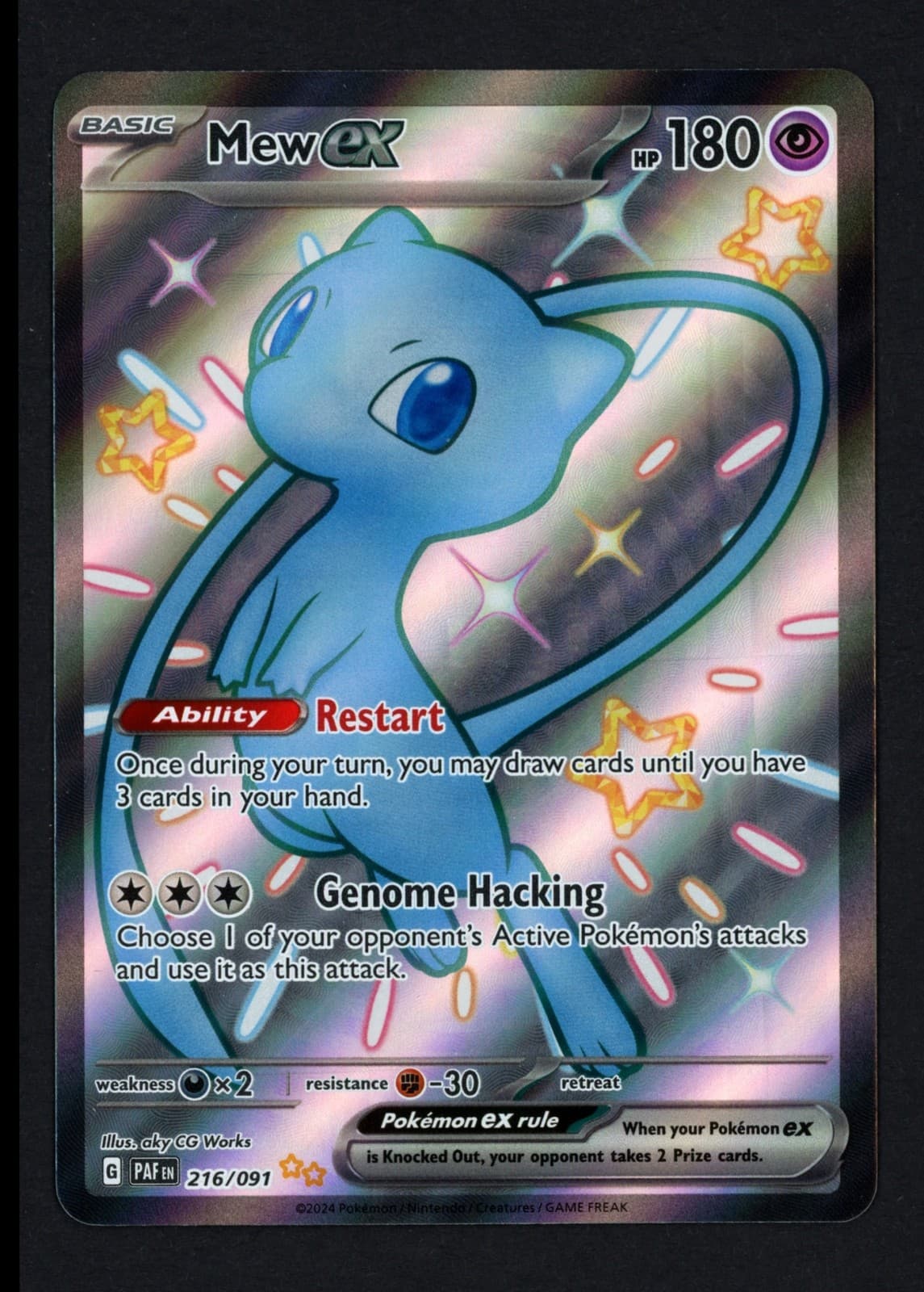 Mew ex 216/091 Holofoil SV: Paldean Fates Shiny Ultra Rare Pokemon TCG