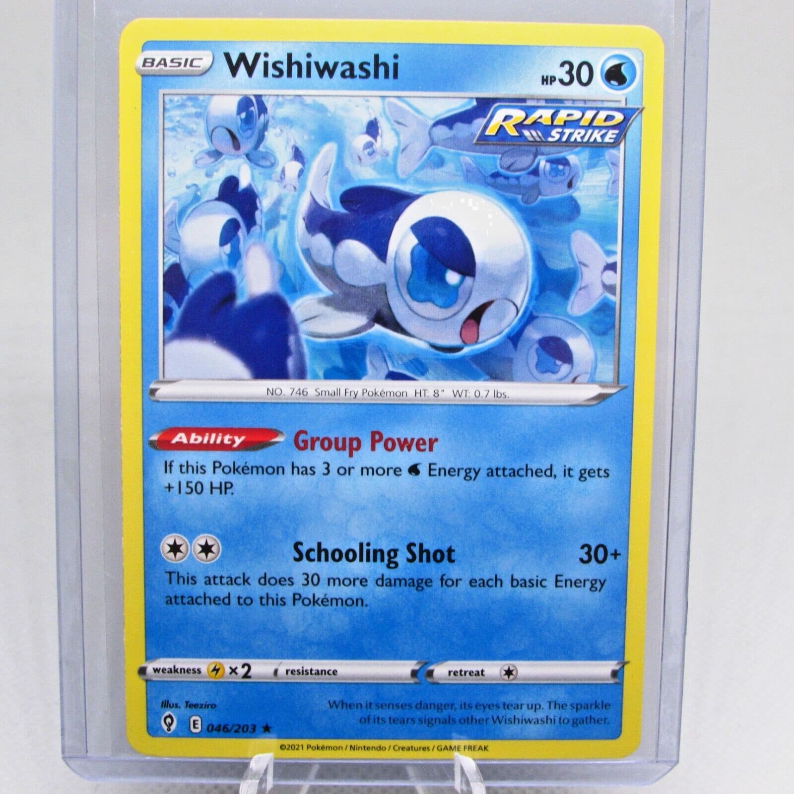 Pokemon TCG Evolving Skies WishiWashi 46/203 Rare