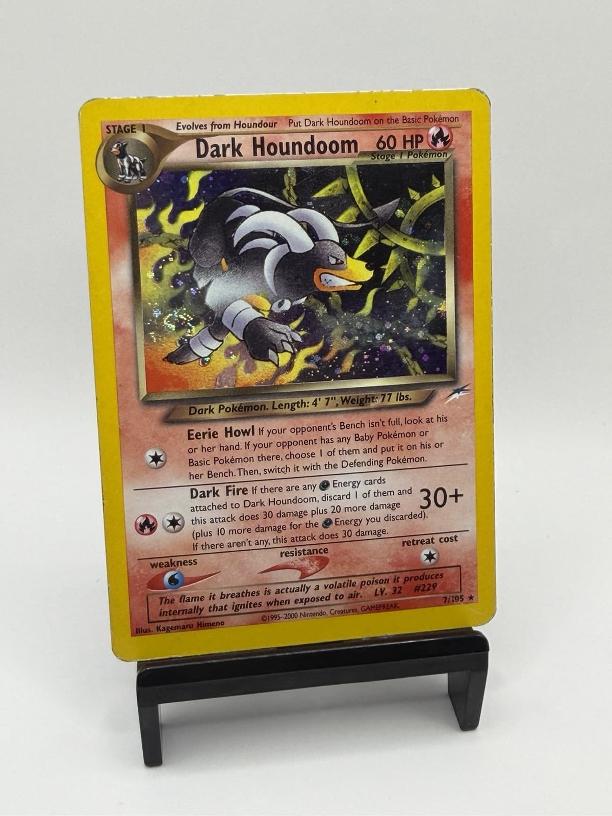 Pokemon TCG Dark Houndoom Holo 7/105 Neo Destiny