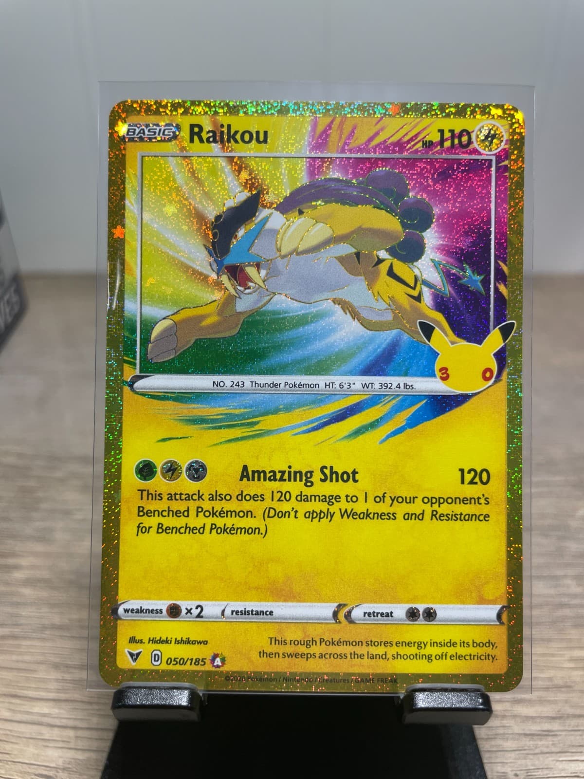 Raikou 050/185 Holo ME: 30th Celebration Classic Collection Pokemon NM